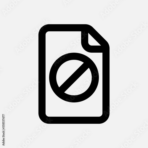 Free Download Block file icon in line style, use for website mobile app presentation - GFXLoad