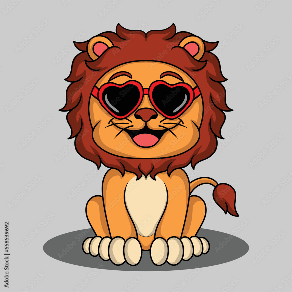 Lion wearing glasses t shirt sale