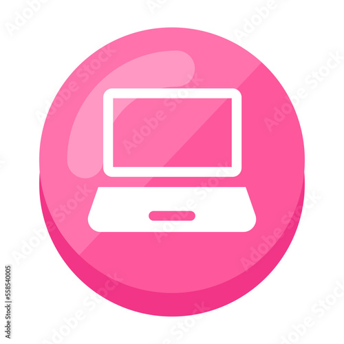 Pink Computer Icon 9