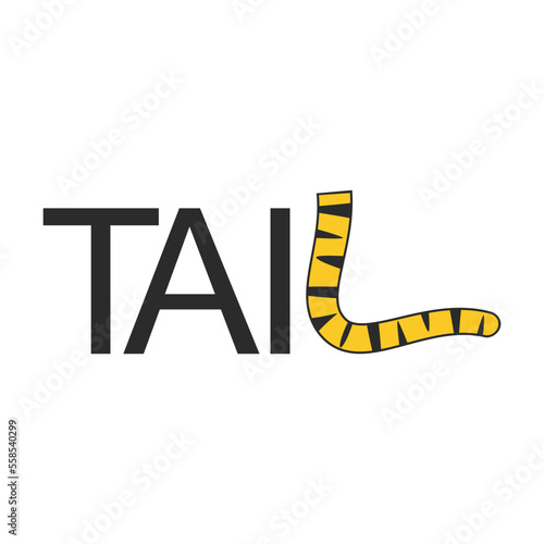 Tiger tail icon vector