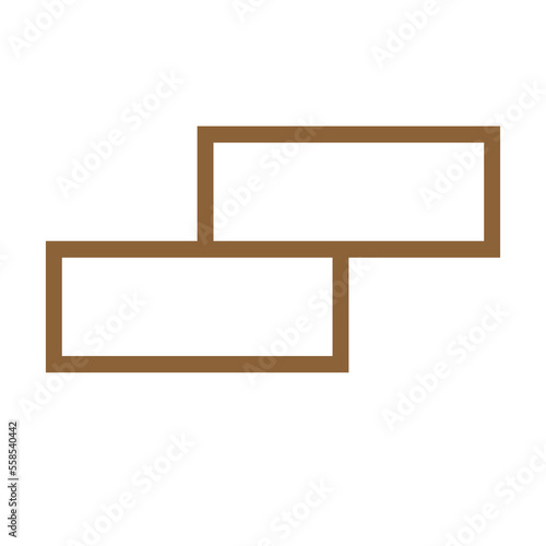 Simple flat wooden bookshelf empty
