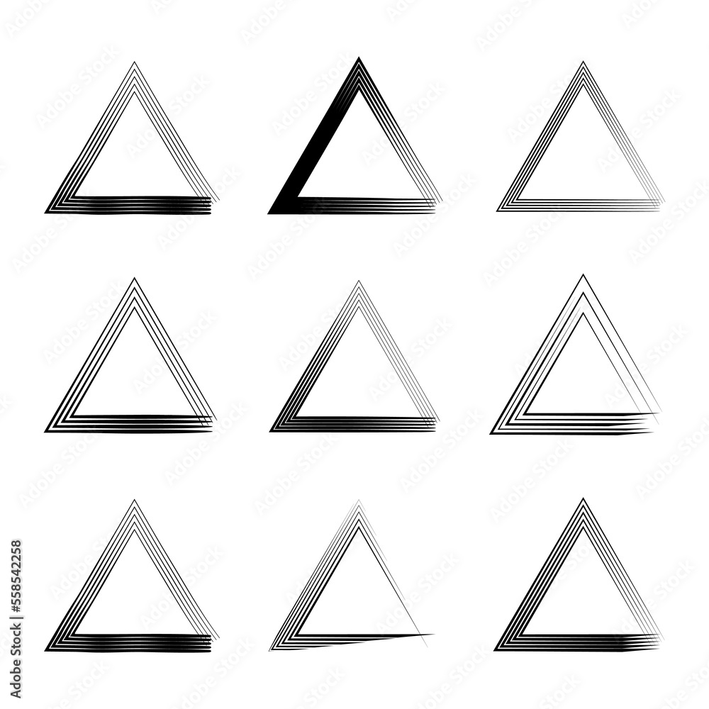 brush triangles. Vector illustration. brush triangles. Vector illustration.