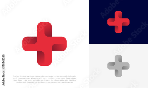 medical cross logo design vector