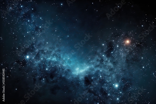 a backdrop of stars in space Shiny stars may be seen in the gradient sky during the night. Generative AI