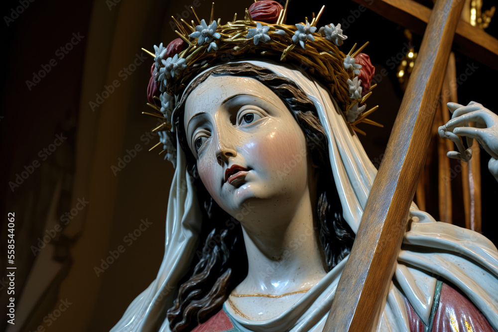 Mary the virgin. Holy Week in Spain Scenes of faith at churches and