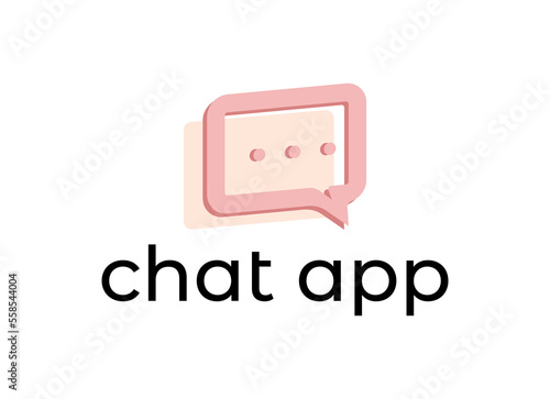 Chat App logo Design template. Can be used icon for chat application logo.