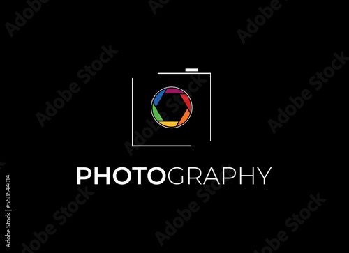 Photography Logo Design Template. Minimalist Vector Badge. Photo Studio