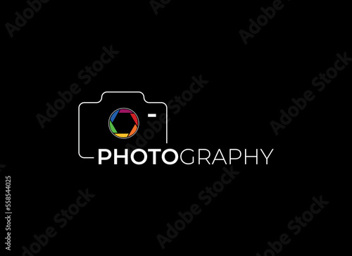 Photography Logo Design Template. Minimalist Vector Badge. Photo Studio