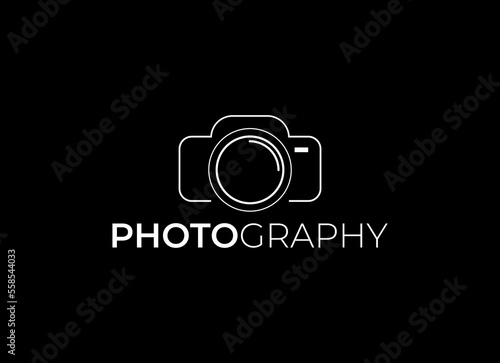 Photography Logo Design Template. Minimalist Vector Badge. Photo Studio