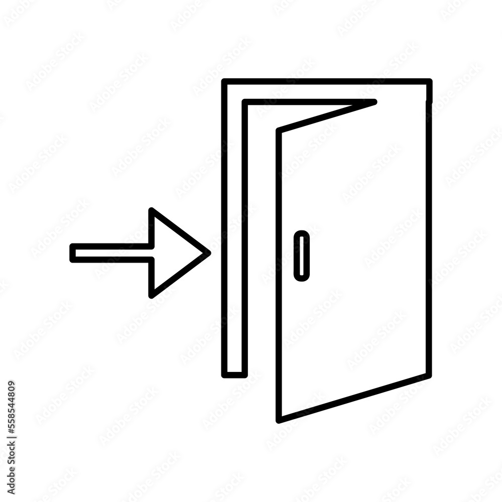 Exit Icon vector trendy style on white background Exit Icon vector trendy style on white background