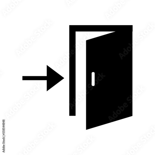 Exit Icon vector trendy style on white background 