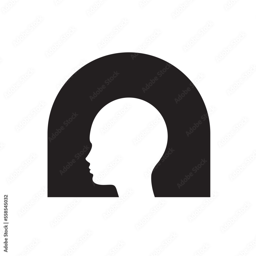 silhouette of a person in profile silhouette of a person in profile