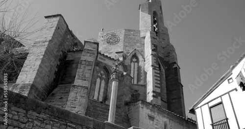 Morella church Archpriest Basilica Santa Maria la Mayor a beautiful religious building in Morella, Castellon province, Spain. photo