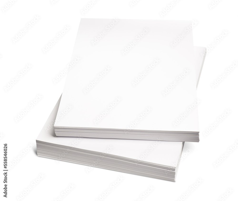 Stacks of paper sheets on white background Stacks of paper sheets on white background