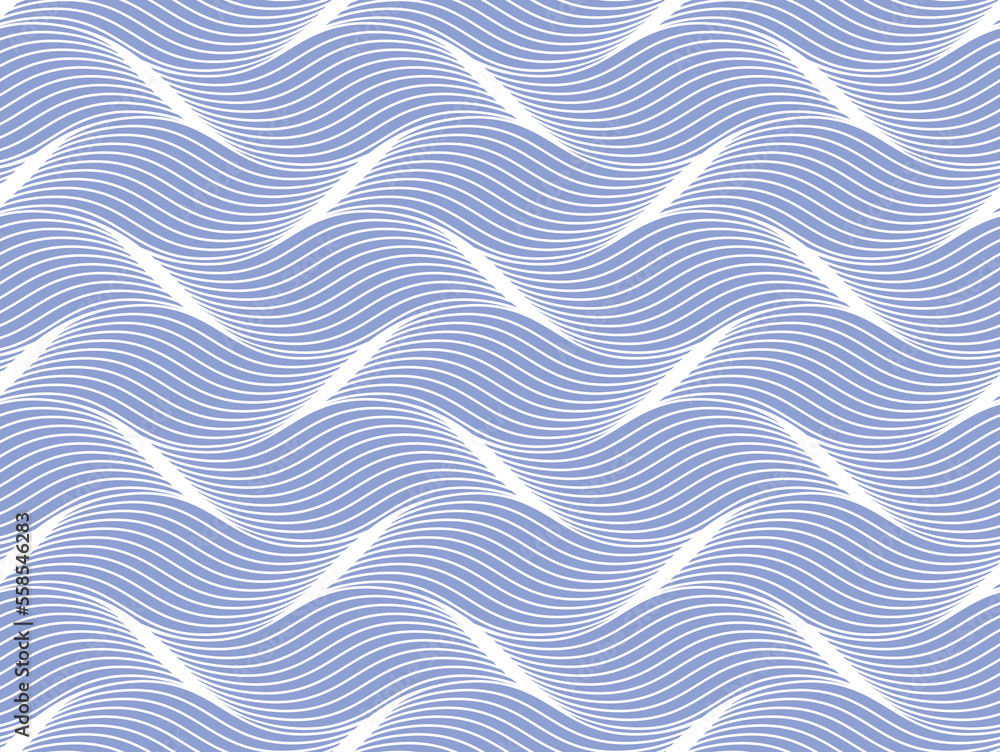 The geometric pattern with wavy lines. Seamless vector background. White and blue texture. Simple lattice graphic design The geometric pattern with wavy lines. Seamless vector background. White and blue texture. Simple lattice graphic design
