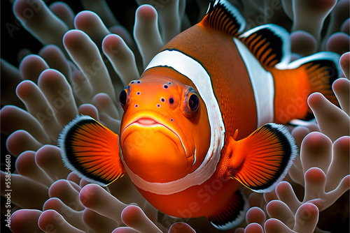 Billede på lærred Close up of clownfish