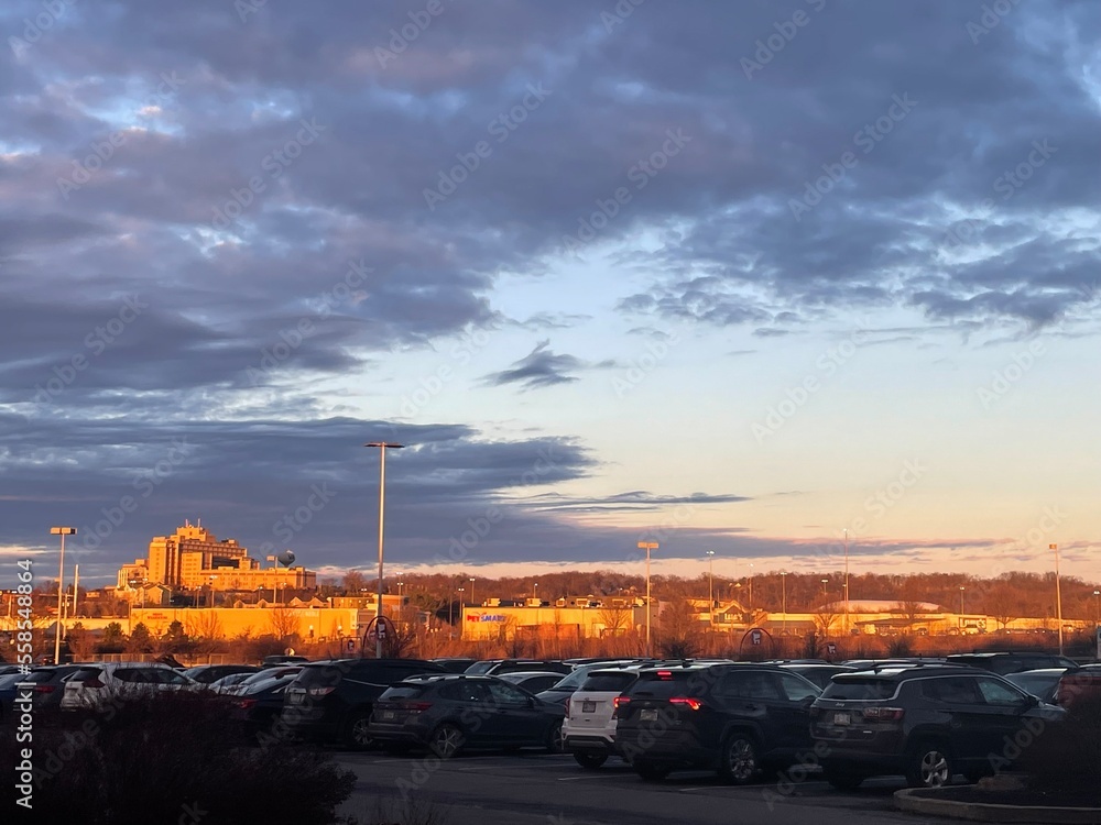 Obraz premium sunset in the city