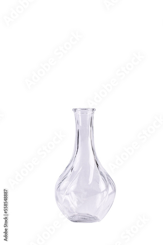 Photography Elegant glass vase isolated on transparent background