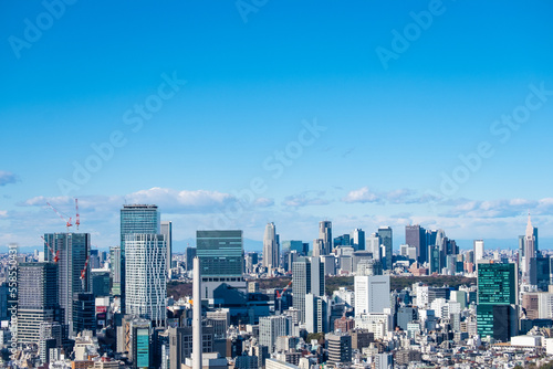 日本の首都東京都の都市風景