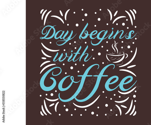 Coffee typography t shirt design 