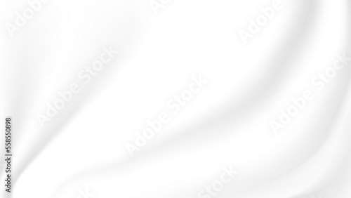 abstract white silk fabric background with soft and smooth wave texture for luxury graphic design