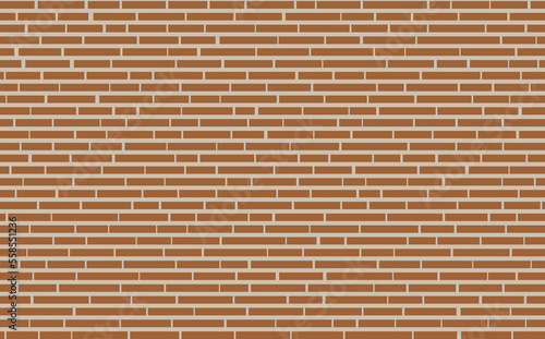 Background Pattern, The Horizontal Red Brick Wall Background or Texture.