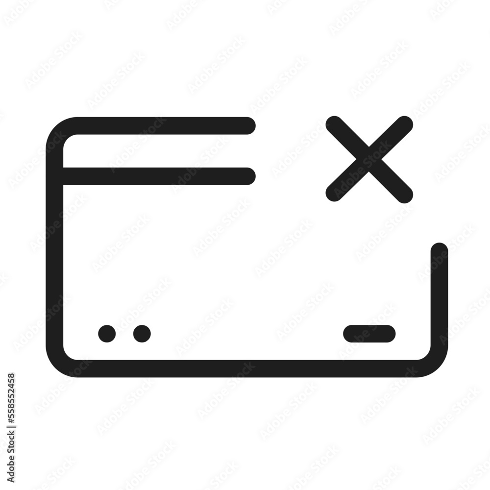 credit card cross delete icon credit card cross delete icon
