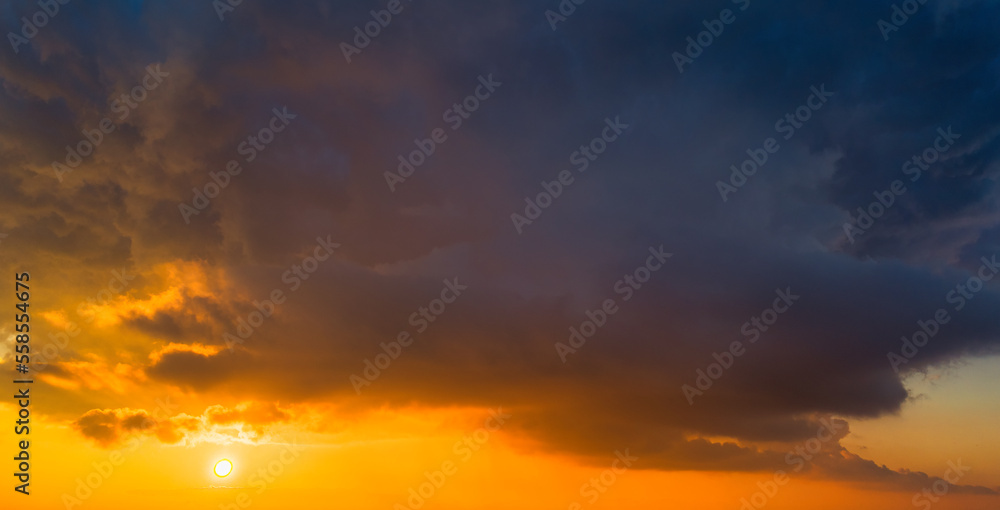 A wonderful dawn above the clouds. Natural background A wonderful dawn above the clouds. Natural background