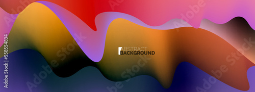 Dynamic liquid waves abstract background for covers, templates, flyers, placards, brochures, banners