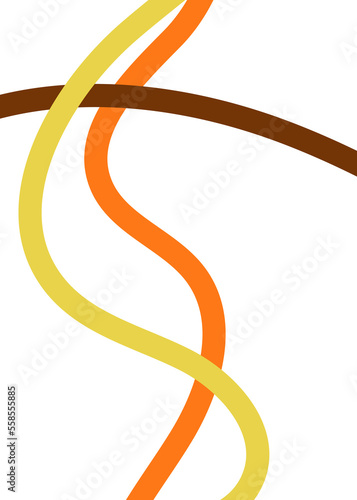 Graphic Lines Yellow Orange Brown 