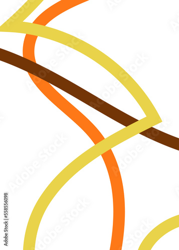 Graphic Lines Yellow Orange Brown 