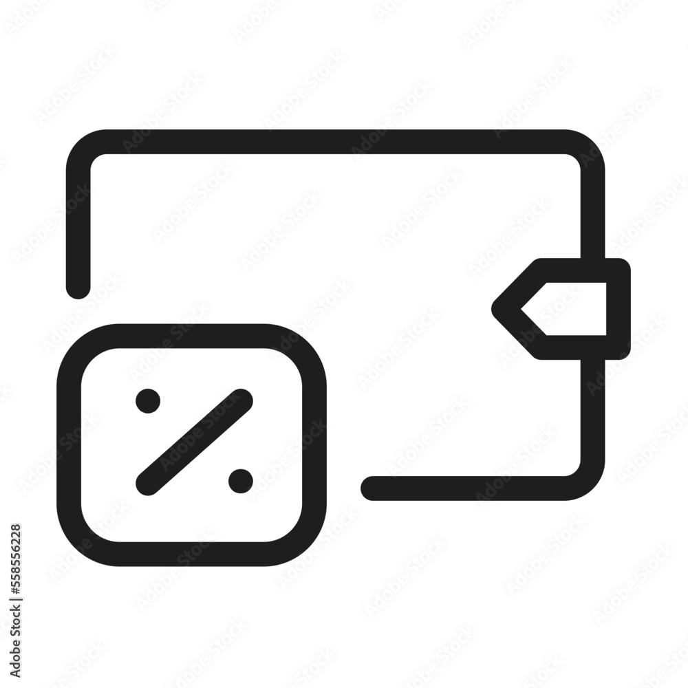 wallet percent icon wallet percent icon