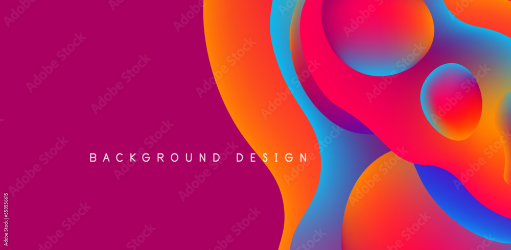 Abstract background fluid bubbles and wave elements. Template for covers, templates, flyers, placards, brochures, banners Abstract background fluid bubbles and wave elements. Template for covers, templates, flyers, placards, brochures, banners