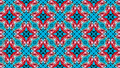 Colored African fabric - Seamless pattern, high definition illustration