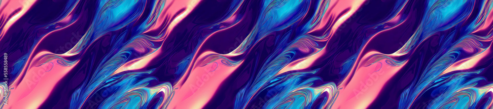 Panoramic abstract iridescent fluid Panoramic abstract iridescent fluid