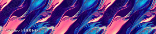 Panoramic abstract iridescent fluid 