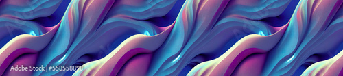 Panoramic vibrand liquid wavy. Futuristic Background. photo