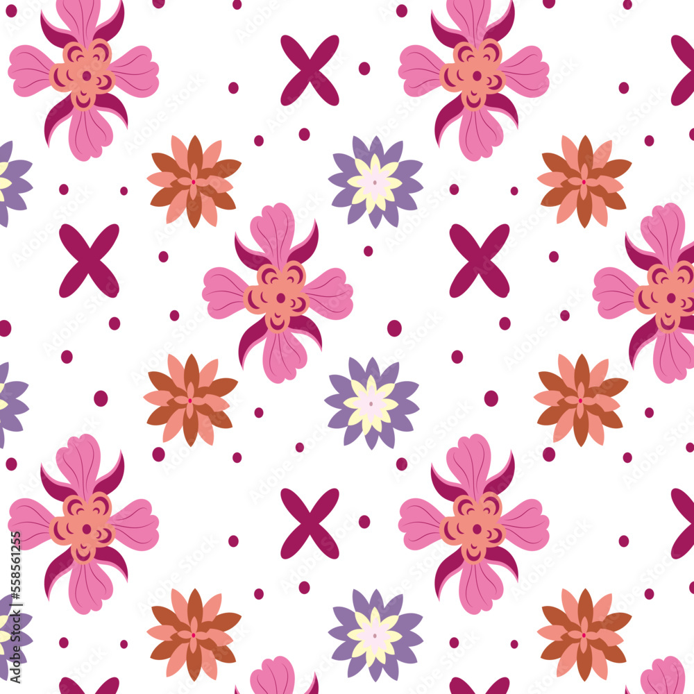 Fototapeta premium floral pattern design stylish and fashion modern pattern