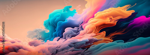 abstract Panorama header with pastel colors
