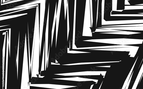 Abstract line black and white background