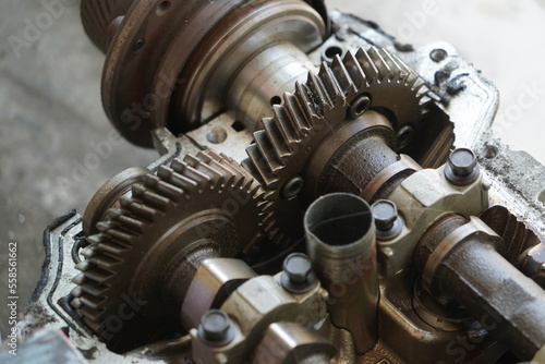 Race car's engine details