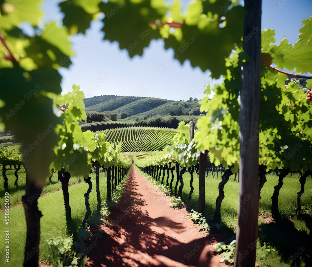 winery vineyard illustration 1