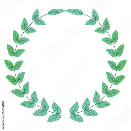 Vector illustration of laurel wreath.
