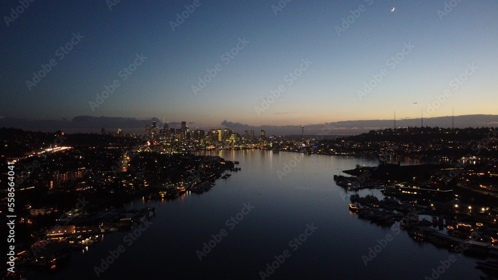 Seattle Sunset over Lake Union