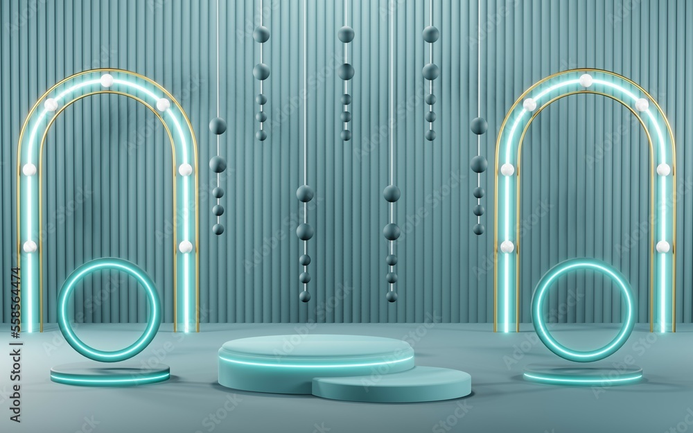 3D render of pastel template soft blue minimal background for show products 3D render of pastel template soft blue minimal background for show products