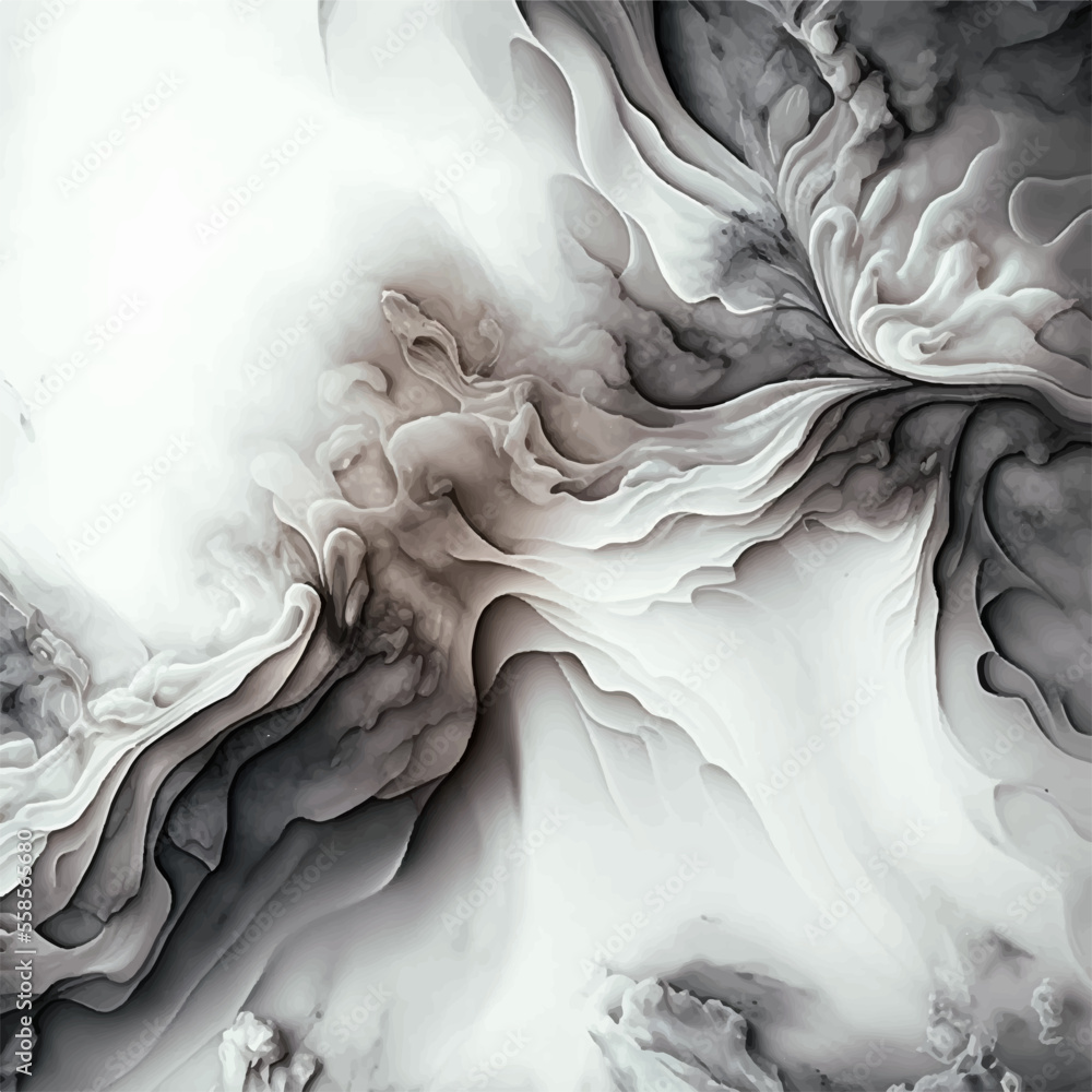 Handmade marble texture. Black and white color. Can be used as a