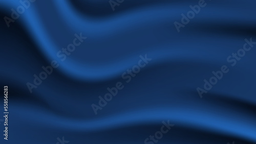 abstract blue fabric background. soft and smooth creased silk cloth as wave for graphic design element 