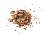 coffee powder isolated on transparent png