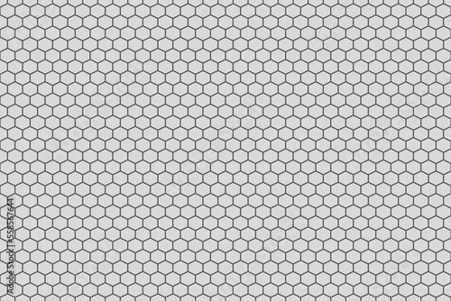 Simple geometric background with hexagon cells texture. Vector seamless pattern.