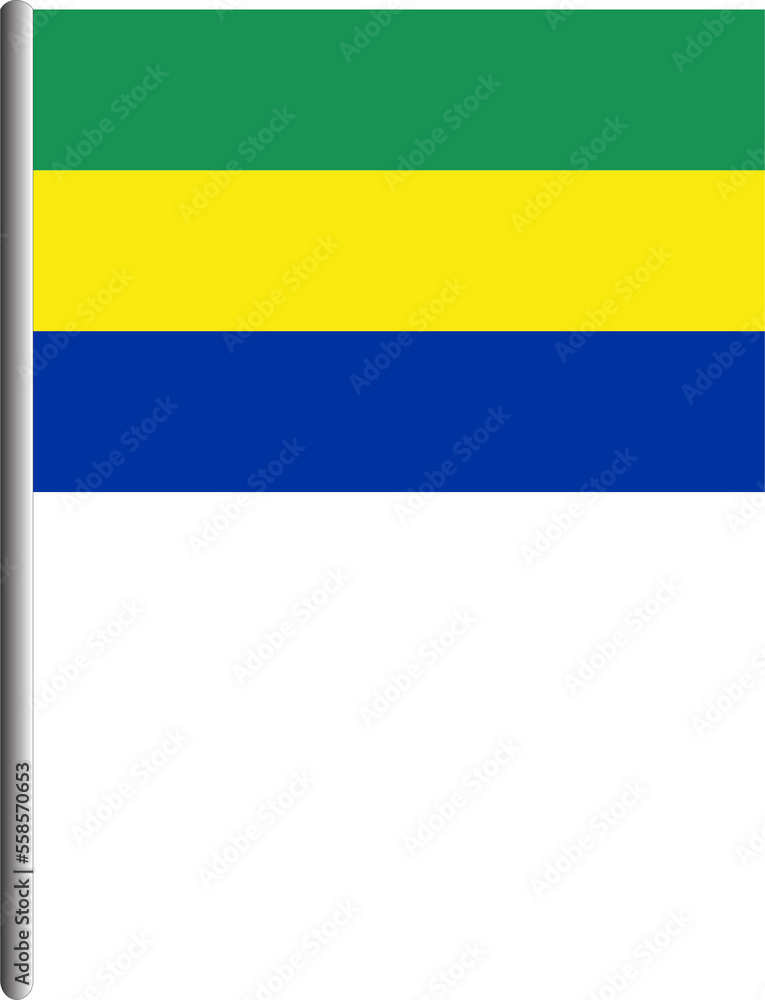 Obraz premium Gabon flag 2023010515